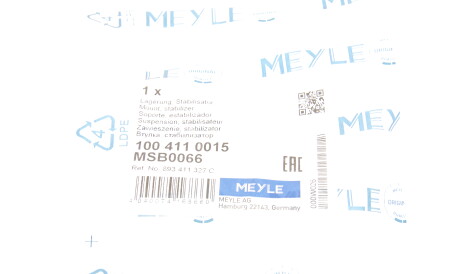 Фото 2 - Втулка стабілізатора MEYLE 100 411 0015 (1004110015)
