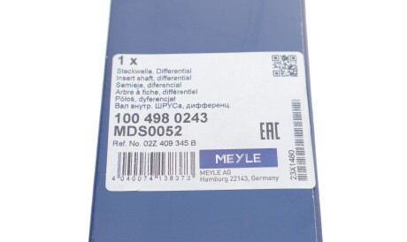 Фото 3 - Автозапчастина MEYLE 100 498 0243 (1004980243)