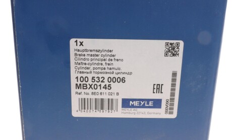 Фото 8 - Головний гальмівний циліндр MEYLE 100 532 0006 (1005320006)