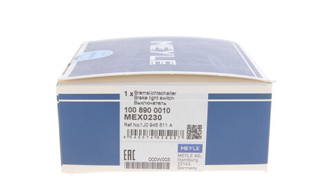 Фото 7 - Датчик стоп сигнала MEYLE 100 890 0010 (1008900010)