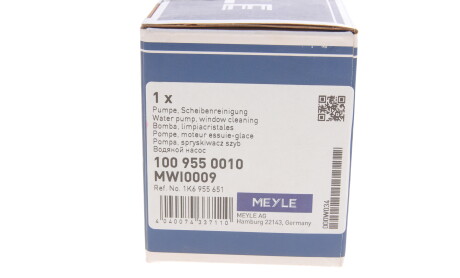 Фото 6 - Насос бачка омивача MEYLE 100 955 0010 (1009550010)