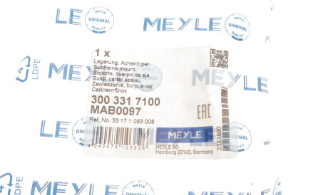 Фото 2 - Сайлентблок підрамника MEYLE 300 331 7100 (3003317100)