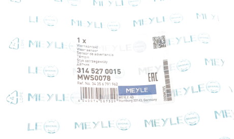 Фото 2 - Датчик зносу гальмівних колодок MEYLE 314 527 0015 (3145270015)