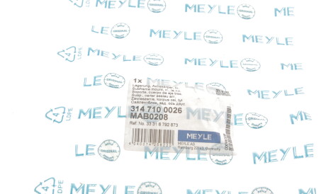 Фото 3 - Сайлентблок подрамника MEYLE 314 710 0026 (3147100026)