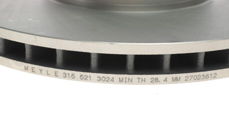 Фото 3 - Тормозной диск MEYLE 315 521 3024 (3155213024)