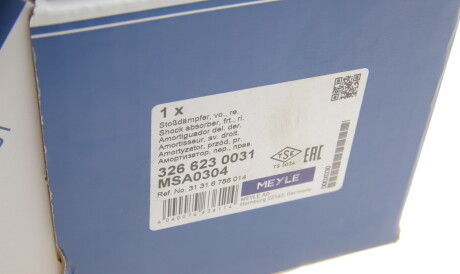 Фото 2 - Стійка амортизатору (амортизатор) MEYLE 326 623 0031 (3266230031)