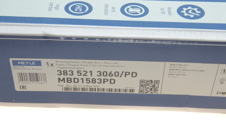 Фото 5 - Тормозной диск MEYLE 383 521 3060/PD (3835213060PD)