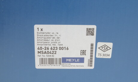 Фото 2 - Стойка амортизатору (амортизатор) MEYLE 40-26 623 0016 (40266230016)