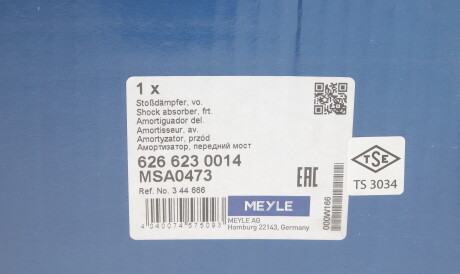 Фото 2 - Стійка амортизатору (амортизатор) MEYLE 626 623 0014 (6266230014)