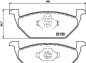 Комплект тормозных колодок, дисковый тормоз - (1J0615115, 1J0698151, 1J0698151A) MINTEX MDB2034 (фото 1)