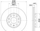 TARCZA HAM SKODA SUPERB 1.8T, 1.9TDI, 2.5TDI 02- 288X25MM - (jzw615301f, 8e0615301q, 4a0615301e) MINTEX MDC768C (фото 1)