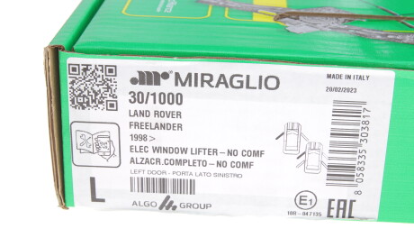 Фото 2 - Стеклоподъемник MIRAGLIO 30/1000 (301000)