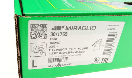 Фото 2 - Стеклоподъемник MIRAGLIO 30/1765 (301765)