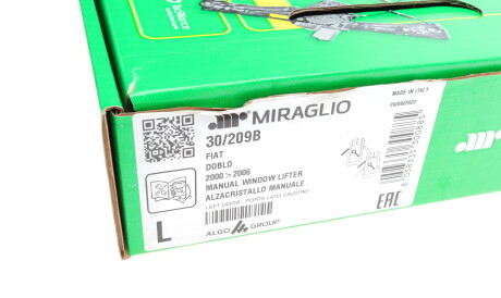 Фото 2 - Склопідйомник MIRAGLIO 30/209B (30209B)