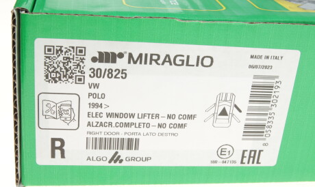 Фото 2 - Склопідйомник MIRAGLIO 30/825 (30825)