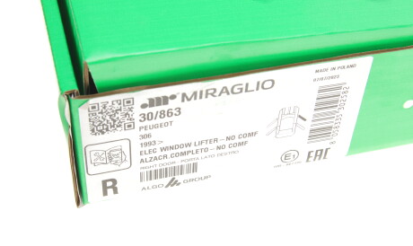 Фото 2 - Склопідйомник MIRAGLIO 30/863 (30863)