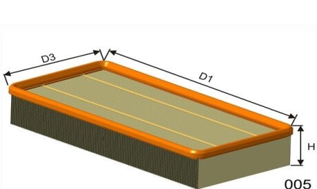 Воздушный фильтр - MISFAT P003