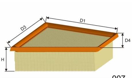 Воздушный фильтр - MISFAT P411