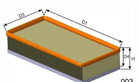 Воздушный фильтр - MISFAT P433A