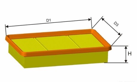 Воздушный фильтр - (13713419934) MISFAT P461