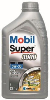 Олива мот 5W30 1L Super 3000 XE =151456 GM Dexos 2-SF/MB 229.51/229.52/229.31/VW 505 00 - MOBIL 151189