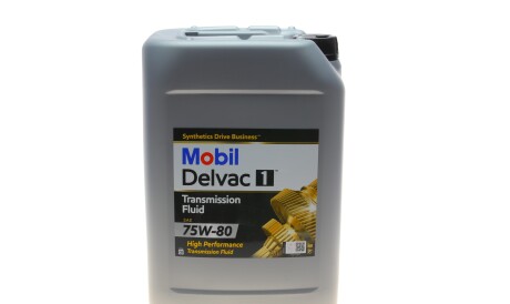 Олива трансмісійна DELVAC 1 TF 75W80, 20л - MOBIL 153485