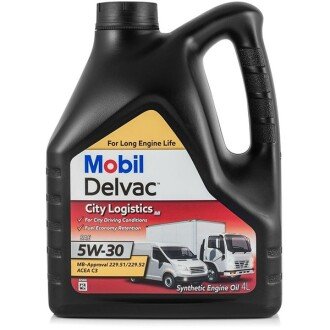 Моторна олива Delvac City Logistics M 5W-30, 4 л - MOBIL 153904