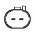 Датчик ABS (передній) VW Caddy II 1.4/1.6/1.9TDi 95-04 (R) (HUECO) - (1J0927804, 1H0927808) MOBILETRON AB-EU003 (фото 1)