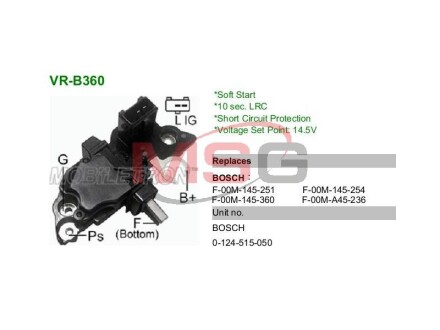 Регулятор генератора IB251 - MOBILETRON VRB360