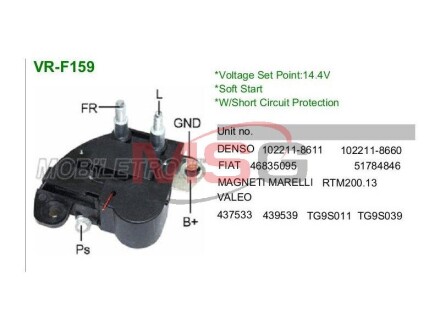 Регулятор генератора - MOBILETRON VRF159