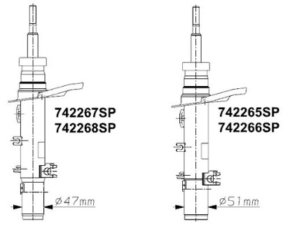 Przod prawy citroen c3 ii 09> oe5208f9 nom - (5208F7, 5208F9, 5208K3) MONROE 742267SP