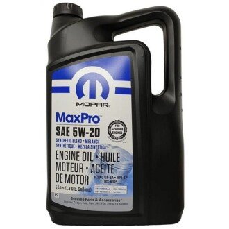 Моторна олива MaxPro 5W-20, 5 л - MOPAR 68518203AA