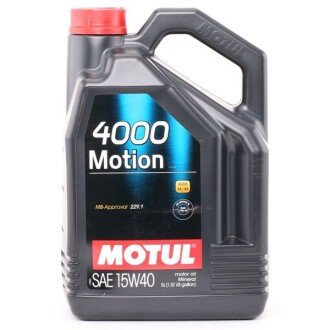 Моторное масло 4000 Motion 15W-40, 5 л (103387/386406) - (1942050) MOTUL 100295