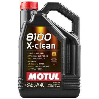 Моторна олива 8100 X-Clean 5W-40, 5 л (854151/843451) - (0888013706) MOTUL 102051