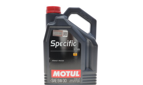 Моторное масло Specific 0720 5W-30, 5 л - (0510000441, 0888083388, 0888083389) MOTUL 102209