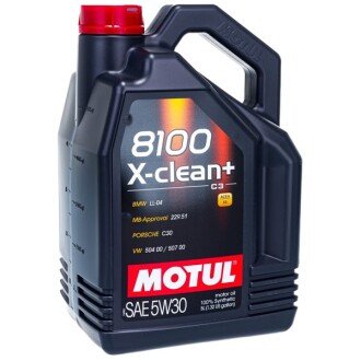 Моторное масло 8100 X-Clean+ 5W-30, 5 л (106377/854751) - MOTUL 102269