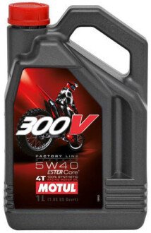 Моторное масло 300V Factory Line Off Road 4T 5W-40, 4 л (845641) - MOTUL 104135 (фото 1)