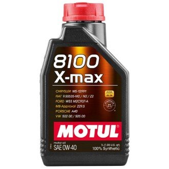 Моторна олива 8100 X-max 0W-40, 1 л (348201) - (wssm2c937a, a40, 83212406983) MOTUL 104531