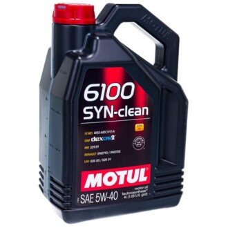 Моторное масло 6100 Syn-Clean 5W-40, 4 л (854250) - (888080836, 888080835, 888080375) MOTUL 107942 (фото 1)