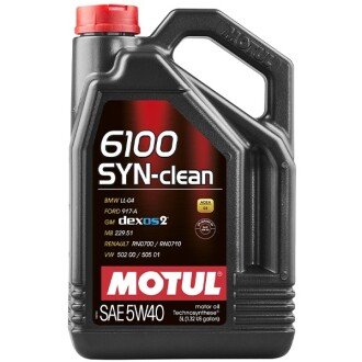 Моторна олива 6100 Syn-Clean 5W-40, 5 л (854251) - (8671094849, 8671094848, KE90090042DAT) MOTUL 107943