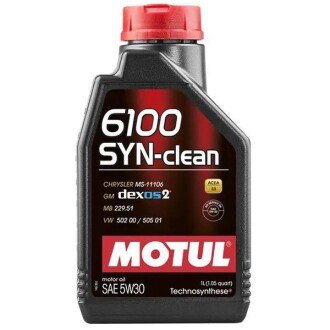 Моторное масло 6100 Syn-Clean 5W-30, 1 л (814211) - MOTUL 107947