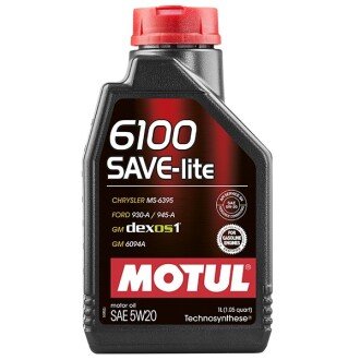 Моторна олива 6100 Save-Lite 5W-20, 1 л (841311) - (7806610, MZ102671) MOTUL 108009