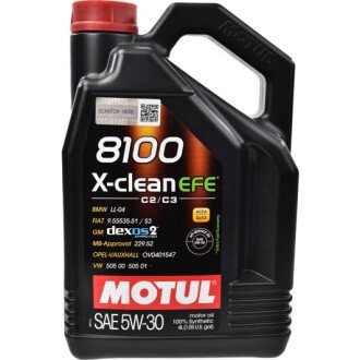 Моторное масло 8100 X-Clean EFE 5W-30, 4 л (814007) - MOTUL 109171