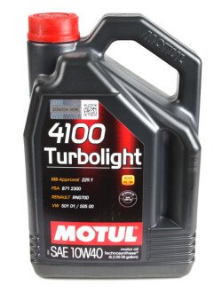 Моторна олива 4100 Turbolight 10W-40, 4 л (387607) - (90002E12, 9, KE90099942R) MOTUL 109462 (фото 1)