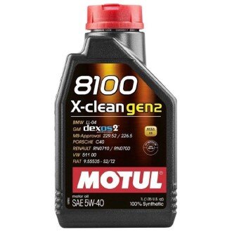 Моторна олива 8100 X-Clean Gen2 5W-40, 1 л - (8671094849, 8671094848, KE90090042DAT) MOTUL 109761