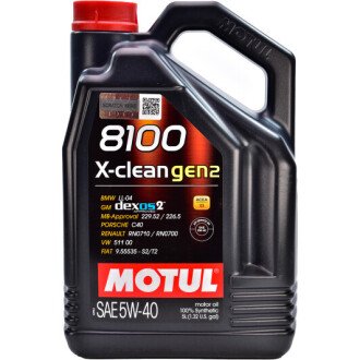 Моторна олива 8100 X-Clean Gen2 5W-40, 5 л (854151) - MOTUL 109762