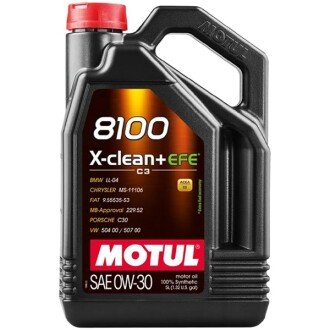 Моторное масло 8100 X-Clean+ EFE 0W-30, 5 л (853951) - MOTUL 111678