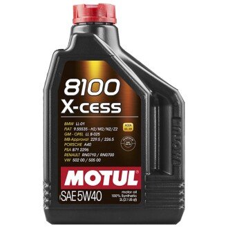 Моторна олива 8100 X-cess 5W-40, 2 л (102869) - MOTUL 368202 (фото 1)