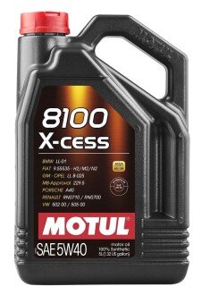 Моторна олива 8100 X-cess 5W-40, 5 л (102870) - (0888080836, GS55502M4, GS55505M4) MOTUL 368206