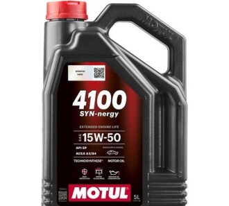 Олива 15W50 4100 Syn-nergy (5L) (API SP) (ACEA A3/B4) (113163) - MOTUL 386306